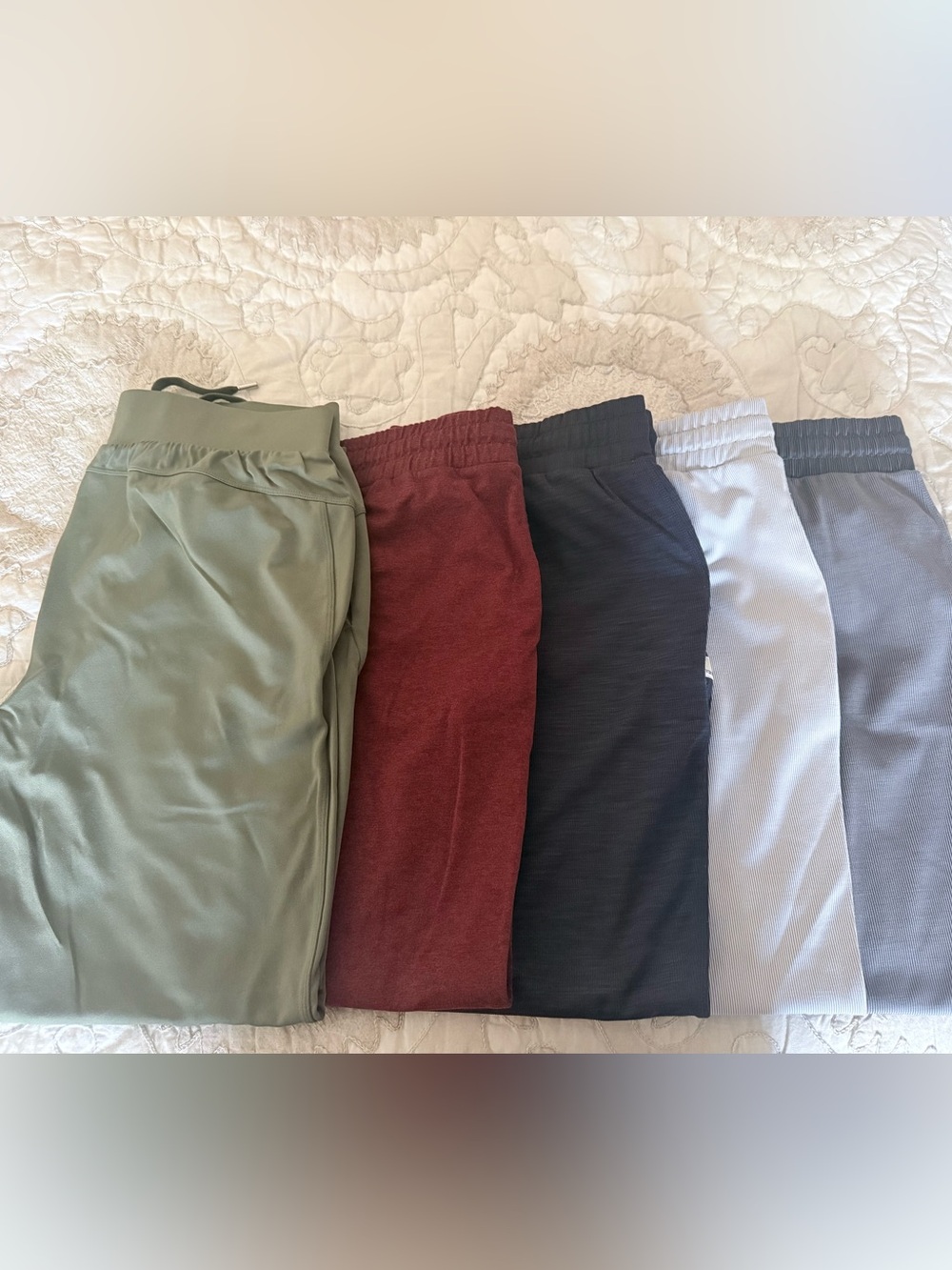Waist Lounge Pants - Olive, Burgundy, Black, Light Gray, Gray